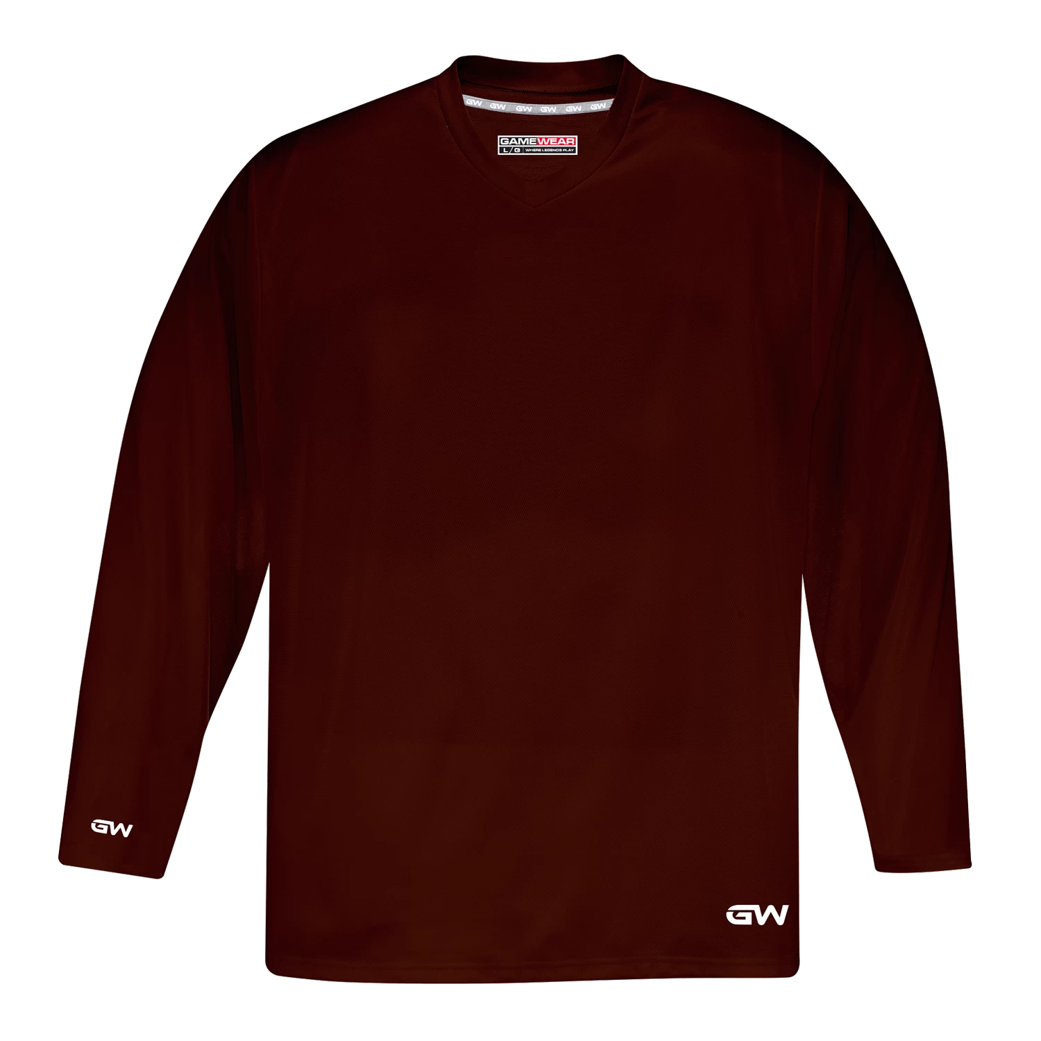 GameWear GW5500 ProLite Series Junior Hockey Practice Jersey - Maroon 1 GameWear GW5500 ProLite Series Junior Hockey Practice Jersey - Maroon