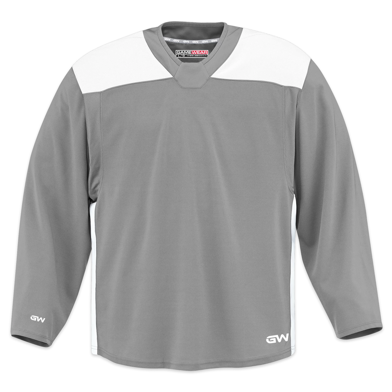GameWear GW6500 ProLite Series Junior Hockey Practice Jersey - Grey / White 1 GameWear GW6500 ProLite Series Junior Hockey Practice Jersey - Grey / White