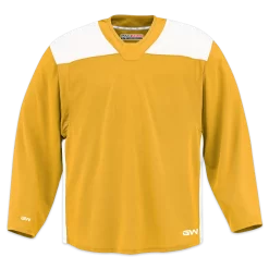 GameWear GW6500 ProLite Series Junior Hockey Practice Jersey - Yellow / White