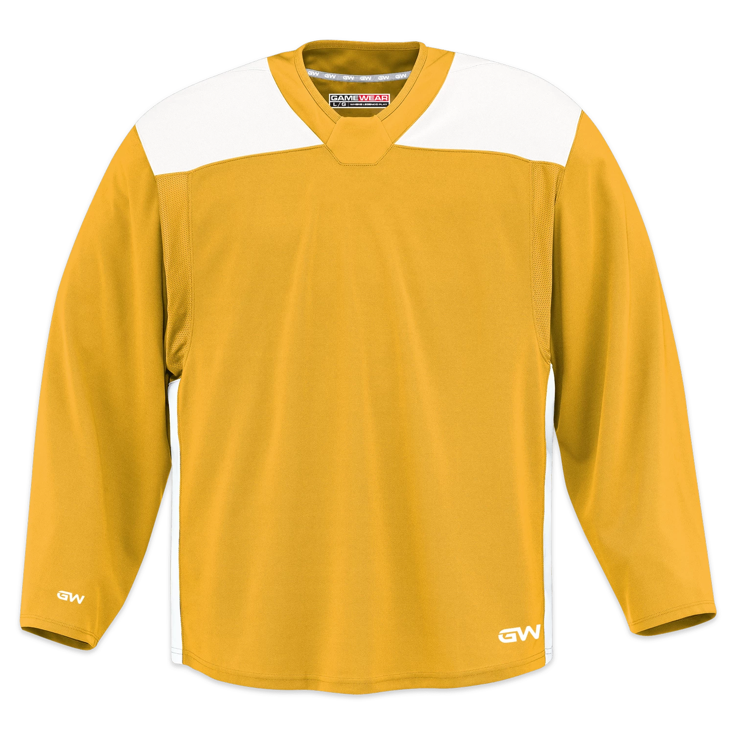 GameWear GW6500 ProLite Series Junior Hockey Practice Jersey - Yellow / White 1 GameWear GW6500 ProLite Series Junior Hockey Practice Jersey - Yellow / White