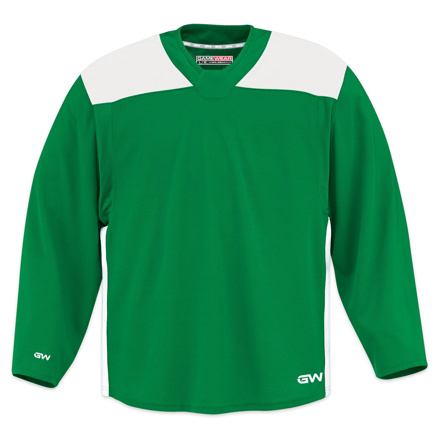 GameWear GW6500 ProLite Series Senior Hockey Practice Jersey - Kelly Green / White 1 GameWear GW6500 ProLite Series Senior Hockey Practice Jersey - Kelly Green / White