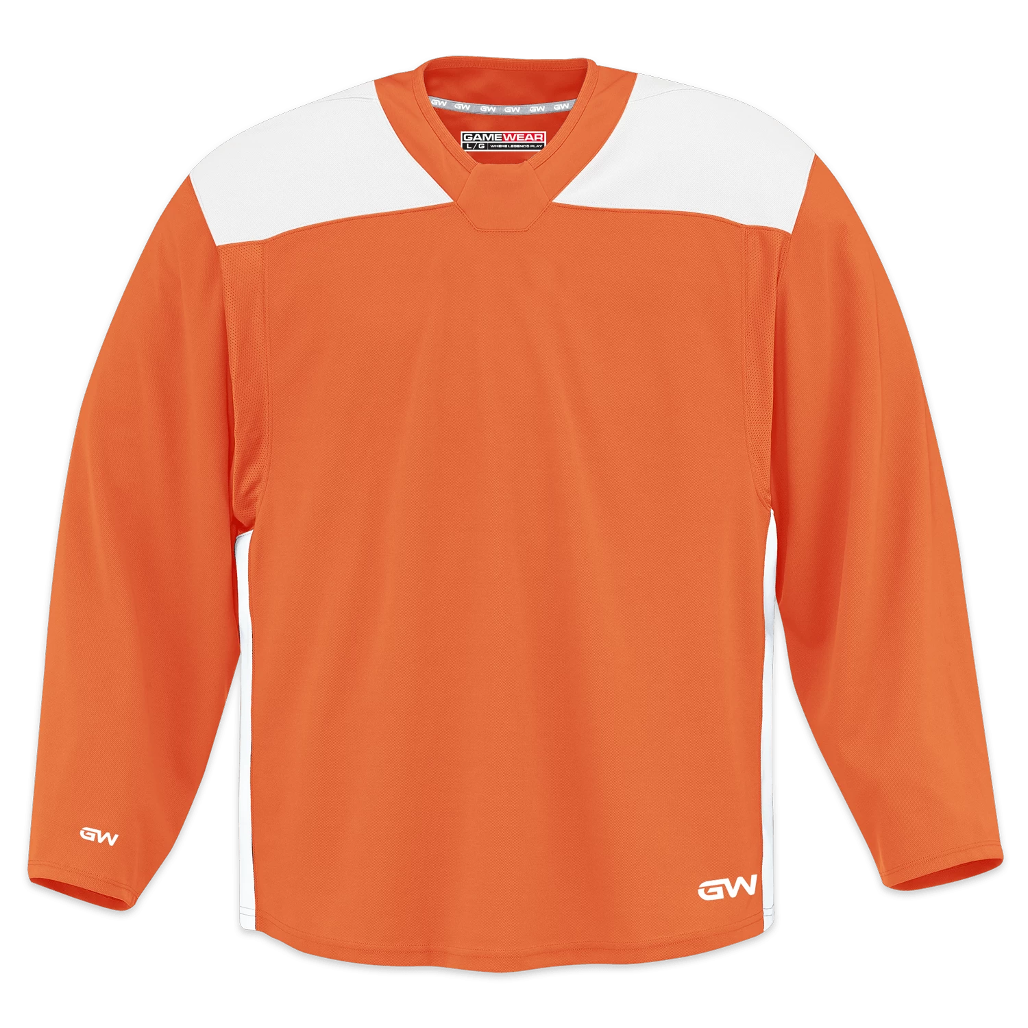 GameWear GW6500 ProLite Series Senior Hockey Practice Jersey - Orange / White 1 GameWear GW6500 ProLite Series Senior Hockey Practice Jersey - Orange / White