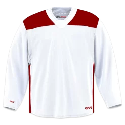 GameWear GW6500 ProLite Series Senior Hockey Practice Jersey - White / Red